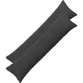 vidaXL Kussensloop 2 pcs HEERLEN Donkergrijs 40 x 145 cm Bouclé