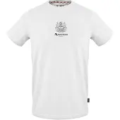 Aquascutum Heren-T-shirt met Shield-logo en ronde hals (Wit)