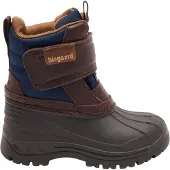 Bisgaard leren snowboots met profielzool - donkerbruin/blauw Jongens Leer - maat 33