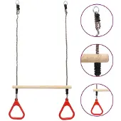 vidaXL Trapezestang met ringen