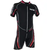 Seac Neoprenanzug - Trendy Shorty Kid - 2,5 mm - Schwarz/Rot - - 9 Jahre (134) - Neoprenanzüge