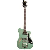 Duesenberg Caribou Catalina Harbor Green semi-akoestische gitaar met gigbag
