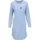 Ringella Katoenen dames nachthemd fjord blauw | Maat 48