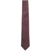 BOSS Stropdas van zijden jacquard met microdessin