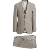BOSS Tweedelig slim-fit pak van geruite Italiaanse wol