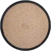 vidaXL Jute Placemat 6 st Naturel en Zwart 100% Tossa Jute