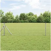 vidaXL Hekpaal 12 st zilver 70 cm Poedercoated staal