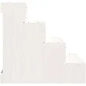 vidaXL Huisdierentrap 40x49x47 cm massief grenenhout wit