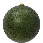 Décoris Kerstbal | | Ø 14 cm (Glitter, Groen)