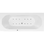 Lambini Designs Round bubbelbad 190x90cm elektronisch 12 aerojets chroom