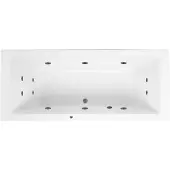 Lambini Designs Cube bubbelbad 190x90cm elektronisch 6+4+2 hydrojets RVS