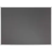 Franken verplaatsbaar wandbord ECO dubbelzijdig vilt, grijs, aluminium frame, 1200x1200 mm