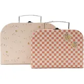 Jollein Speelkoffertje - Speelgoedkoffer - Pretty Picnic - 2 Stuks