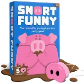 MEGABLEU Snort Funny - Hilarisch Partyspel - Don't Laugh Challenge - Vanaf 8 Jaar - Met Grappige Varkenssnuiten - Engelstalige versie
