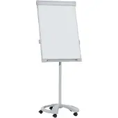 Franken Flipchart PRO Deluxe Mobil FC81, 5 wielen, in hoogte verstelbaar, magnetisch, 2 zijarmen, opbergbak, bord 670 x 950 mm