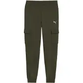 Puma Katoenen joggingbroek met logo voor heren (Olijf)