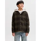 Jack & Jones Junior Overhemd kaki / donkergroen