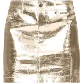 AMY LYNN AmyLynn Milena Lupe Y2K-minirok voor dames (Goud)