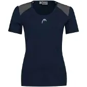Head Dames/Dames Club 22 Tech T-shirt (Donkerblauw)