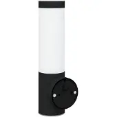 vidaXL Buitenwandlamp Zwart 12 x 8,5 x 29 cm RVS en plastic