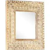 vidaXL Spiegel handgesneden 50x50x2,6 cm massief mangohout