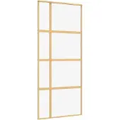 vidaXL Schuifdeur 90x205 cm helder ESG-glas en aluminium goudkleurig