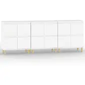 vidaXL Dressoirs 3 st 60x35x70 cm bewerkt hout wit