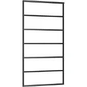 vidaXL Schuifdeur 102x205 cm ESG-glas en aluminium zwart