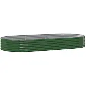 vidaXL Plantenbak 296x140x36 cm gegalvaniseerd staal groen