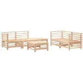 vidaXL 6-delige Loungeset massief grenenhout