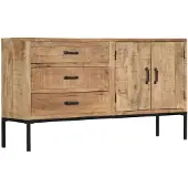 vidaXL Dressoir 140x35x75 cm massief mangohout