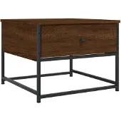 vidaXL Salontafel, bruin, eikenlook, 51x51x40 cm, houtvezel