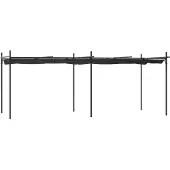 vidaXL Pergola met schuifdak, antraciet, 589x292x230 cm