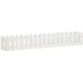 vidaXL Verhoogde plantenbak met lattenomheining-design, wit, 200x30x30 cm, massief hout, grenen