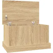 vidaXL Opbergbox Sonoma Eiken 50x30x28 cm Bewerkt Hout
