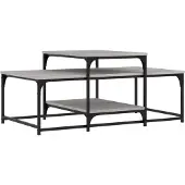 vidaXL Salontafel grijs Sonoma, 102x60x45 cm, houtvezel