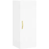 vidaXL Wandkast 34,5x34x90 cm bewerkt hout wit