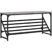 vidaXL Schoenenrek 90x30x45 cm bewerkt hout grijs sonoma eikenkleurig