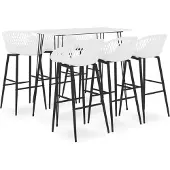vidaXL 7-delige Barset wit