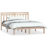 vidaXL Bedframe massief grenenhout 140x200 cm