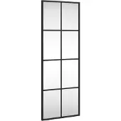 vidaXL Wandspiegel rechthoekig 30x80 cm ijzer zwart