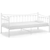 vidaXL Slaapbank metaal wit 90x200 cm