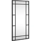 Super Merchant Wandspiegel rechthoekig 30x60 cm ijzer zwart