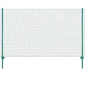 vidaXL Gaashek met palen, staal, 25 x 2 meter, groen