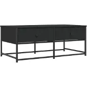 vidaXL Salontafel 100x51x40 cm bewerkt hout zwart