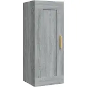 vidaXL Wandkast 35x34x90 cm bewerkt hout grijs sonoma eikenkleurig
