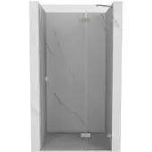 Mexen Lunar douchedeur scharnierend rechts 95 , transparant, geborsteld nikkel - 834-095-000-97-00-P