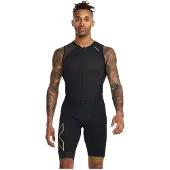 2XU Driekleurige overall met ritssluiting aan de voorkant Light Speed | Maat 2XL