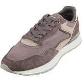HOFF Heren City Leren Sneakers bruin (42), Plat, Veters, Casual 22602432