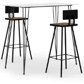 vidaXL 3-delige Barset wit